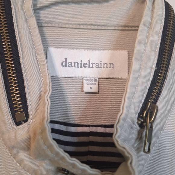 Anthropologie Daniel Rainn small beige black lightweight fall utility jacket - Picture 2 of 9